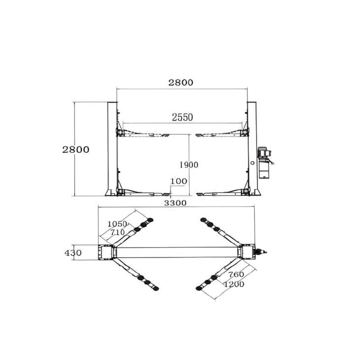 Elevador de 2 columnas, 4ton. YL-140 - Imagen 4