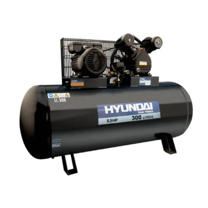 Compresor Hyundai de pistón 5.5HP / 300L / 8BAR (115 PSI) / 380V - Imagen 3